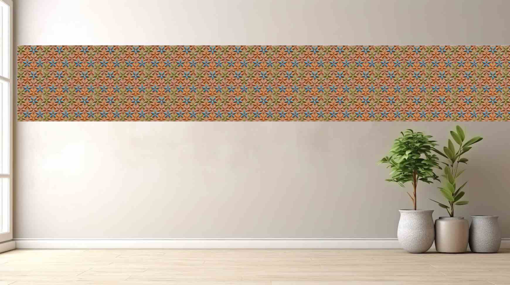tiny_colorful_flower_interior_view_3D_handmade_tile