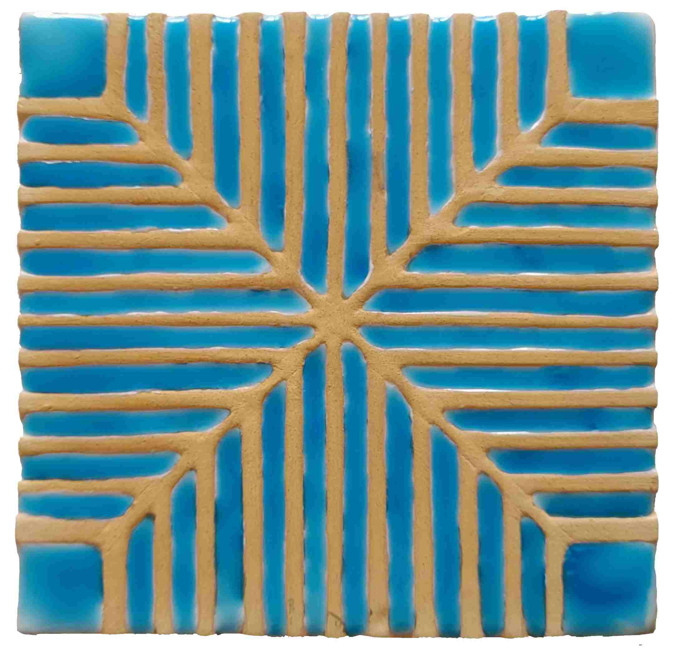 linear_pattern_blue_glow_in_the_dark_hand_made_tile